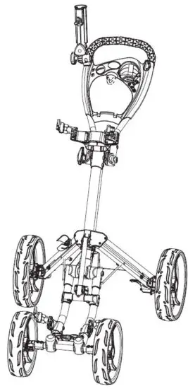 COSTWAY-. SP37606 -3 Wheel -Steel- Golf- Push- Cart -Trolly -PRODUCT