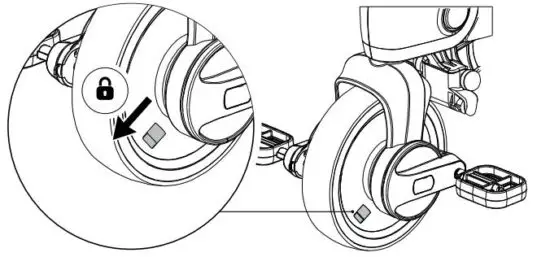 FIG 16 Pedal lock button