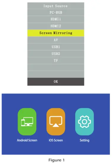 DBPOWER L22 Q6 Mini LCD Video Projector - Mirroring