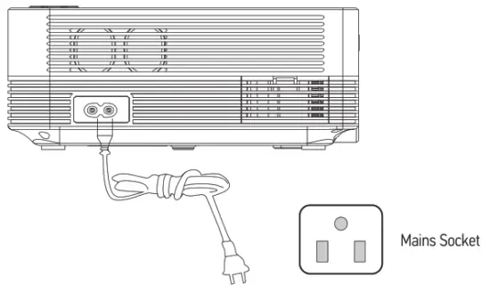 DBPOWER L22 Q6 Mini LCD Video Projector - Power