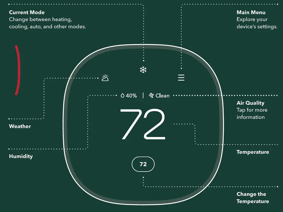 ecobee 55470766937 Smart Thermostat FIG 1