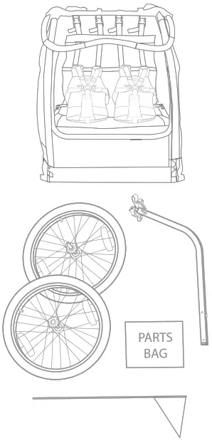BURLEY Encore D’Lite Child-Trailer - Box