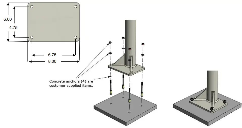 PDI-886 Floor Arm Mount-fig2