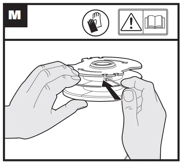Manually winding the line