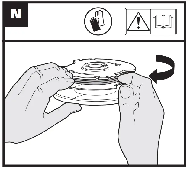Manually winding the line
