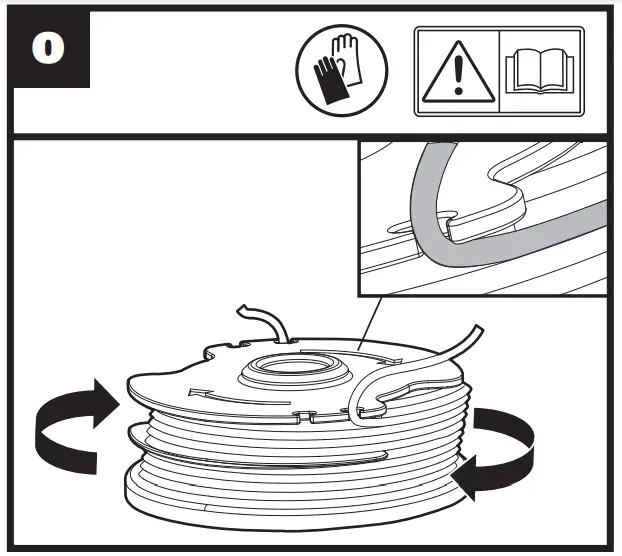 Manually winding the line