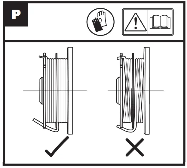 Manually winding the line