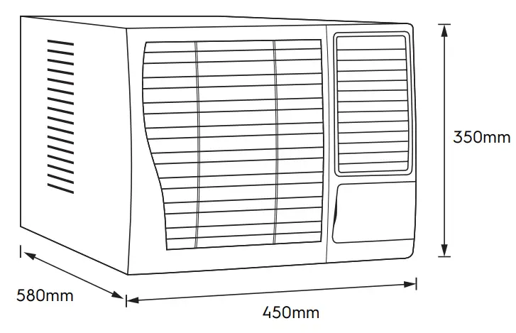 Electrolux EWF093CM5WA Window type air conditioner-