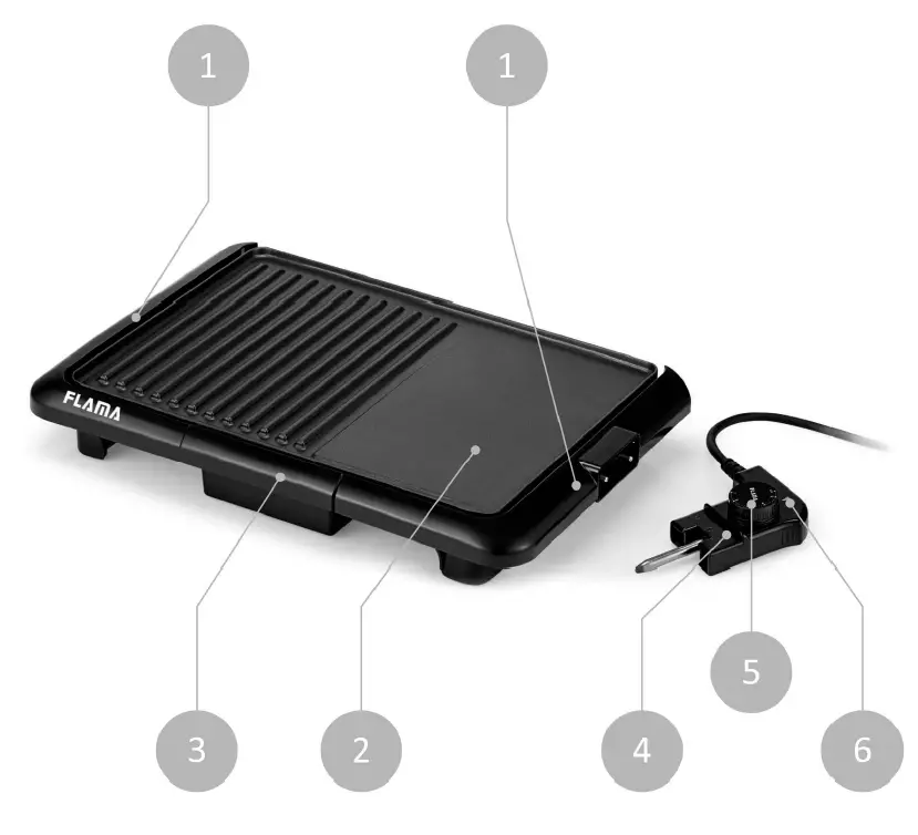 FLAMA 4723FL Electric Griddle-fig1