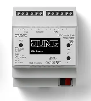JUNG-KNX-LED-controller-5-gang-product-amage