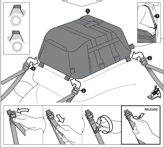 SW MOTECH BC SYS 22 961 30000B SysBag 15 Nag System for Motorcycle - fastening 2