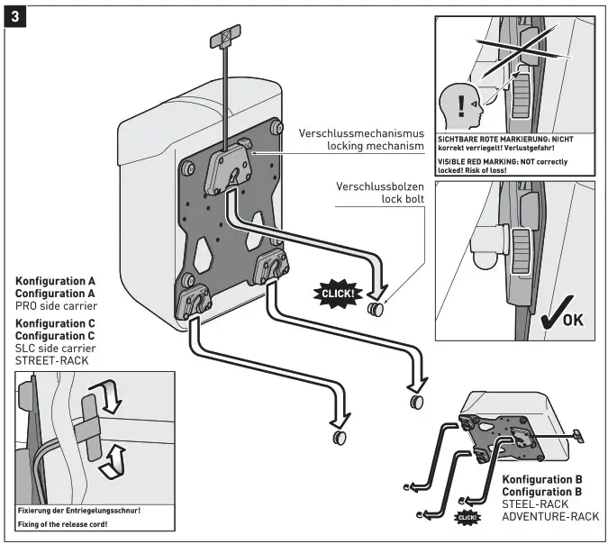 SW MOTECH BC SYS 22 961 30000B SysBag 15 Nag System for Motorcycle - mounting 7