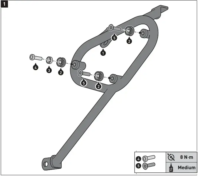 SW MOTECH BC SYS 22 961 30000B SysBag 15 Nag System for Motorcycle - part list 2