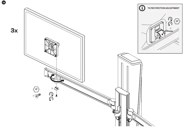 Innovative Design Works Winston-E Electric Triple Monitor Sit-Stand Workstation - fig14
