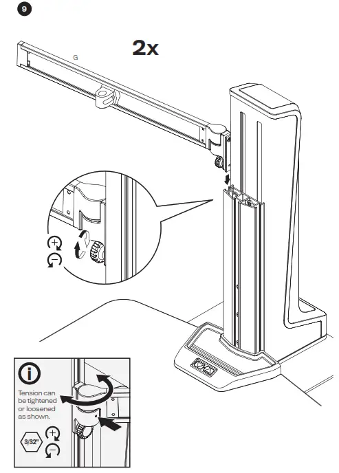 Innovative Design Works Winston-E Electric Triple Monitor Sit-Stand Workstation - fig9