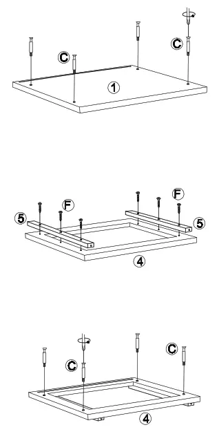HONEY JOY TOPB000642 Morden Accent X Base Nightstand Sofa End Table Bedroom Furniture - fig 2