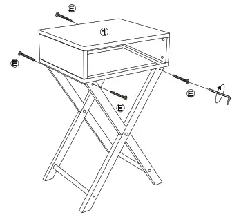 HONEY JOY TOPB000642 Morden Accent X Base Nightstand Sofa End Table Bedroom Furniture - fig 7