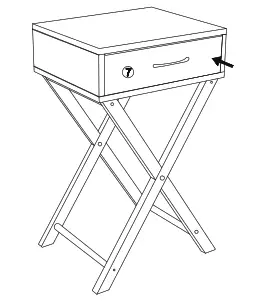 HONEY JOY TOPB000642 Morden Accent X Base Nightstand Sofa End Table Bedroom Furniture - fig8