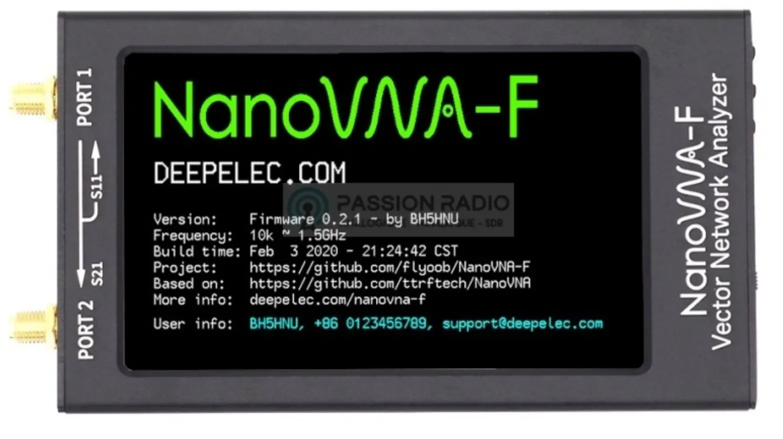 NanoVNA-F Handheld Vector Network Analyzer