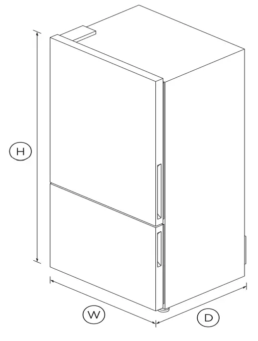 FISHER PAYKEL RF170BLPW6N 32 Inch Freestanding Refrigerator Freezer - Depth