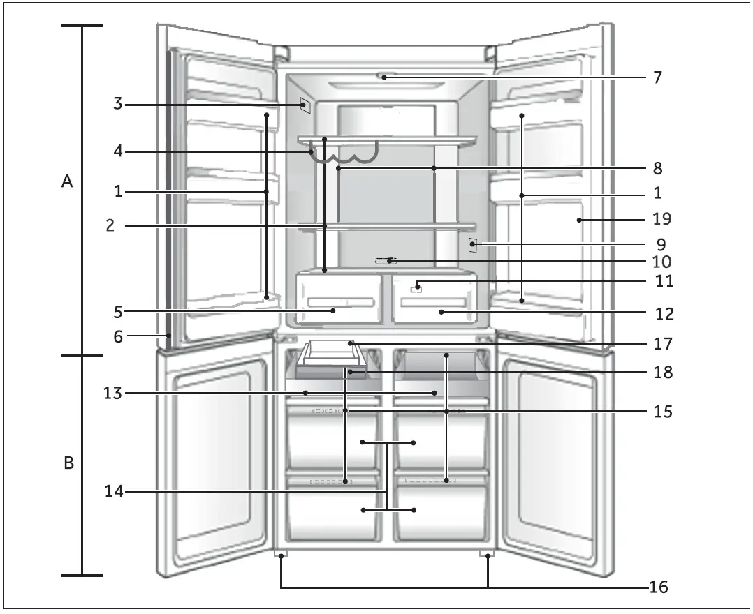 Haier HTF-540DGG7 Refrigerator 4