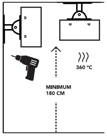 EUROM 334999 Outdoor Heatpanel 1500 RC - Figure 1
