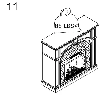 Southern ENTERPRISES FA9620 Greenville 45.75 in. Touch Panel Electric Fireplace 11