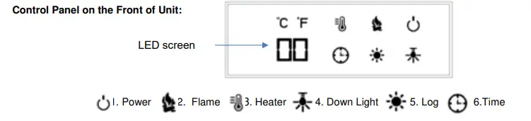 Southern ENTERPRISES FA9620 Greenville 45.75 in. Touch Panel Electric Fireplace 14