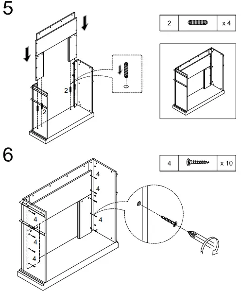 Southern ENTERPRISES FA9620 Greenville 45.75 in. Touch Panel Electric Fireplace 8