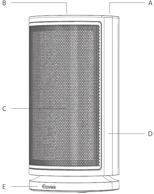 Govee H7131 Smart Portable 12 Inch Electric Space Heater with Thermostat 01