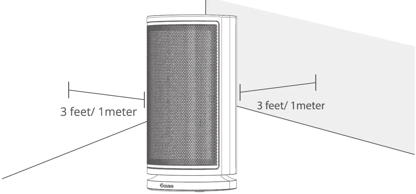 Govee H7131 Smart Portable 12 Inch Electric Space Heater with Thermostat 06