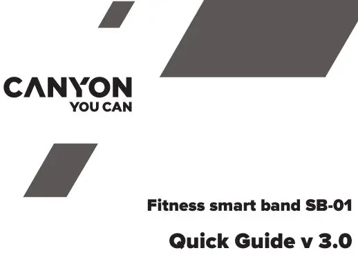 CANYON Fitness Smart Band SB-01 User Guide