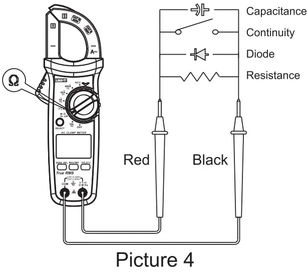 UNI T UT202A Digital Clamp Meter - Figure 4