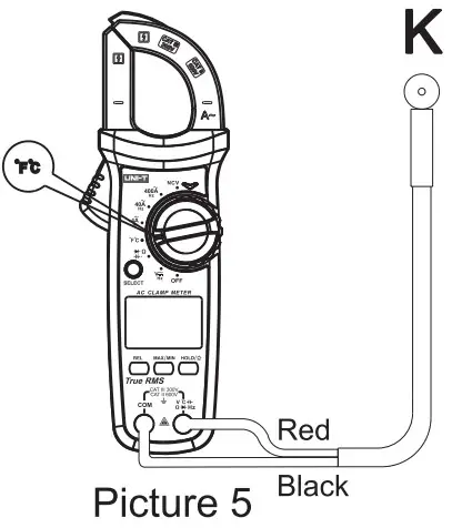 UNI T UT202A Digital Clamp Meter - Figure 5