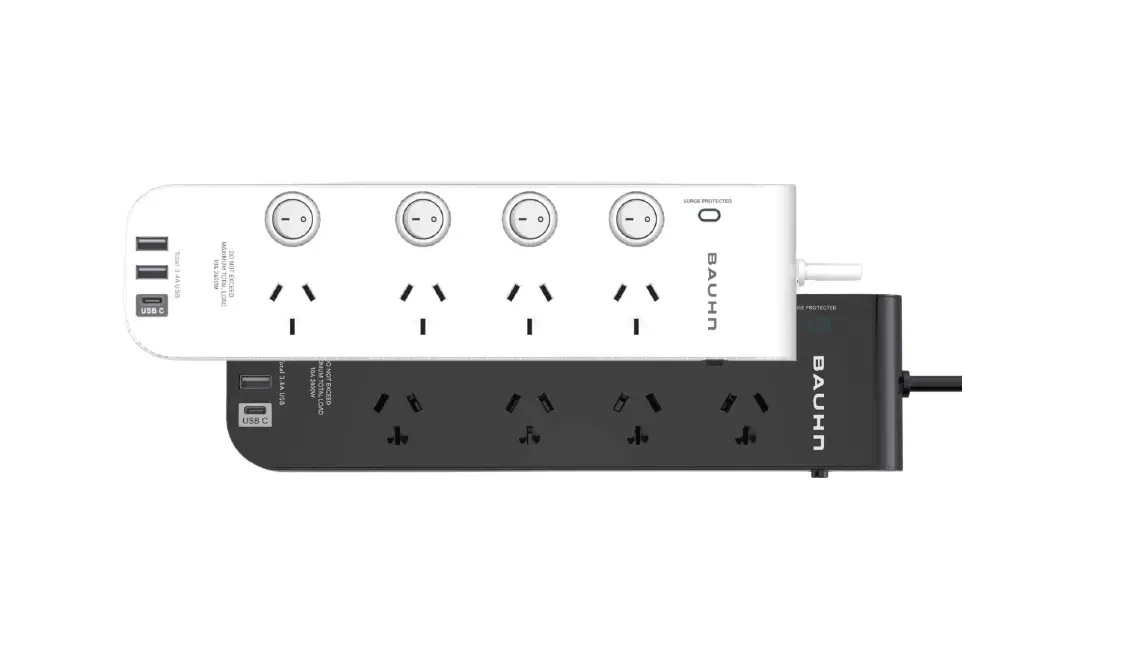 Bauhn Aspp4-0721-w 4-way Surge Powerboard User Guide