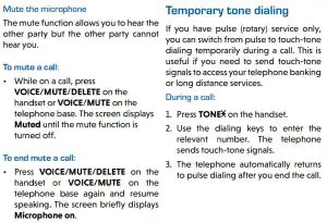 FIG 41 Temporary tone dialing