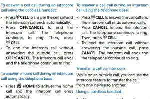 FIG 48 To answer a cell call during an intercom