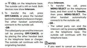 FIG 50 To answer a cell call during an intercom