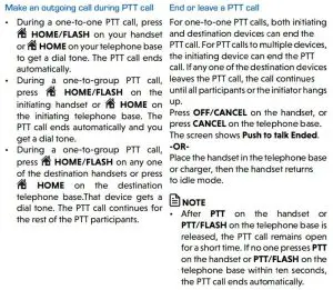 FIG 62 Make an outgoing call during PTT call