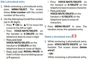 FIG 71 Edit a phonebook entry