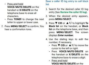 FIG 84 Save a caller ID log entry to call block list