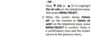 FIG 88 Delete caller ID entries
