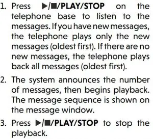 FIG 96 Playback messages
