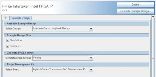 FIG 5 Example Design Tab