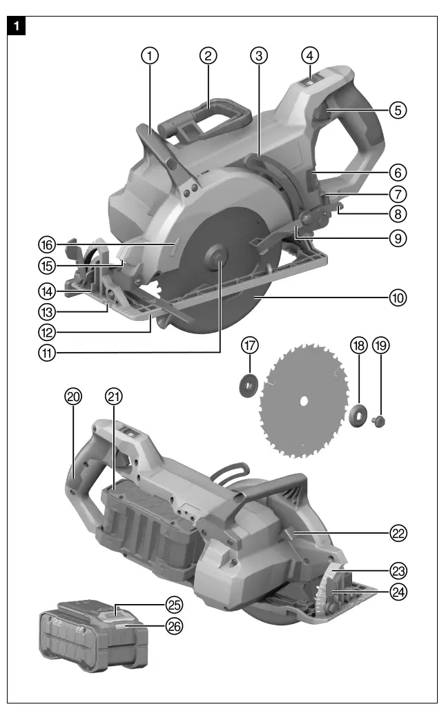 HILTI SC 30WL-22 Cordless worm drive-style saw Circular
