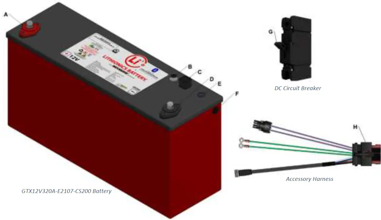 Lithionics Battery GTX12V320A NeverDie Compact Series 200 01