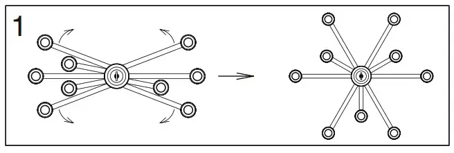 Hunter 19856 Distressed White Chandelier Ceiling Light - Product Overview 5
