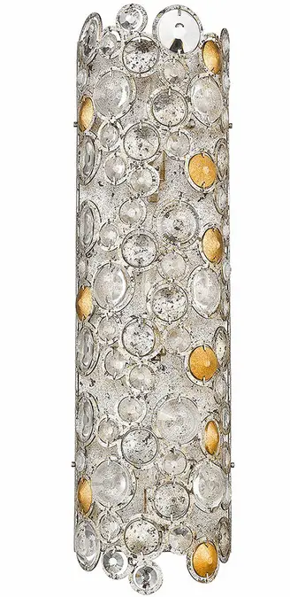 TREND LIGHTING TW40006ASL Vitozzi Antique Silver Leaf 27 Lighting Sconce