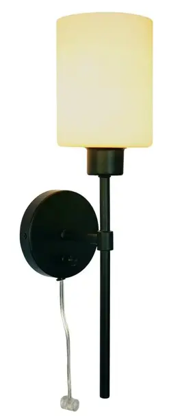 allen roth WS63 1MBK 1 Light Matte Black Transitional Wall Sconce-