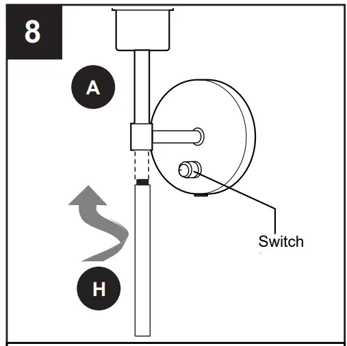 allen roth WS63 1MBK 1 Light Matte Black Transitional Wall Sconce-fig10